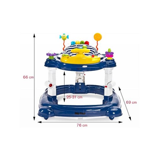 Dětské chodítko Toyz HipHop 3v1 šedé Šedá