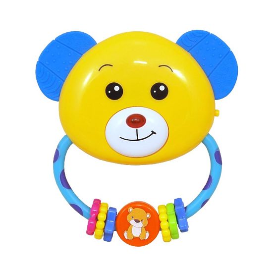 Dětské chrastítko s melodií Baby Mix medvídek Žlutá