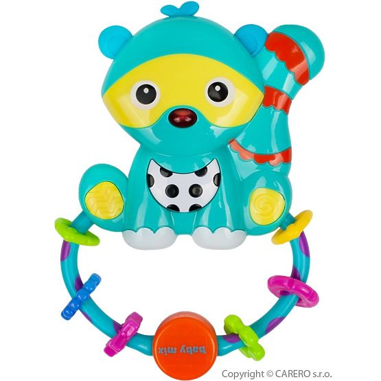 Dětské chrastítko se zvukem Baby Mix Mýval Modrá