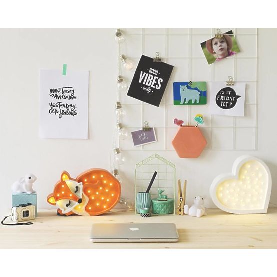 Dětské dřevěné svítidlo Liška