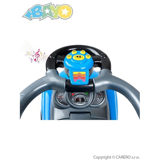 Dětské hrající jezdítko 3v1 Bayo Super Coupe blue Modrá