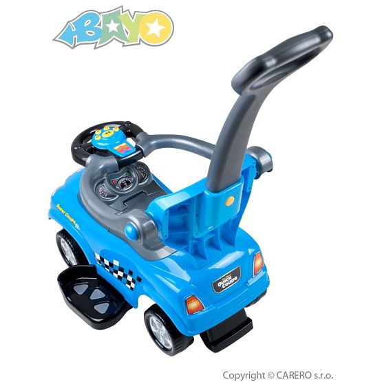 Dětské hrající jezdítko 3v1 Bayo Super Coupe blue Modrá