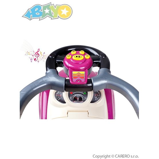 Dětské hrající jezdítko 3v1 Bayo Super Coupe purple Fialová