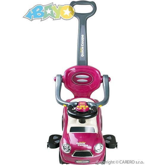 Dětské hrající jezdítko 3v1 Bayo Super Coupe purple Fialová