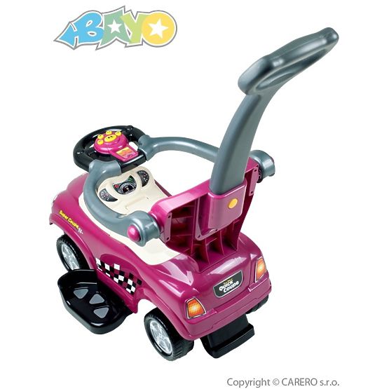 Dětské hrající jezdítko 3v1 Bayo Super Coupe purple Fialová