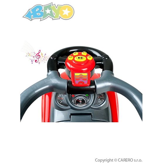 Dětské hrající jezdítko 3v1 Bayo Super Coupe red Červená