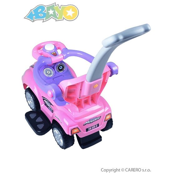 Dětské jezdítko 3v1 Bayo Mega Car pink Růžová