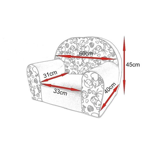 Dětské křesílko Hvězdy - šedé