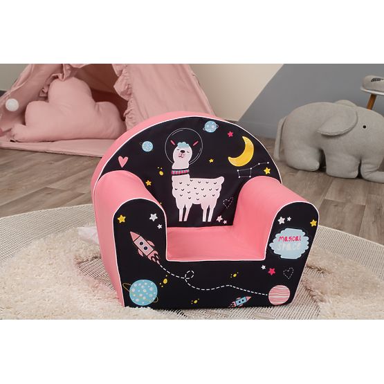 Dětské křesílko Lama - modro-růžové