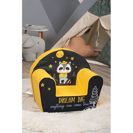 Dětské křesílko Mýval - černo-žluté