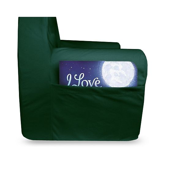 Dětské křesílko s oušky - tmavě zelené