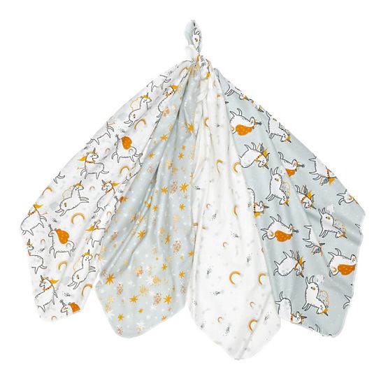 Dětské látkové pleny - Unicorns 4 ks