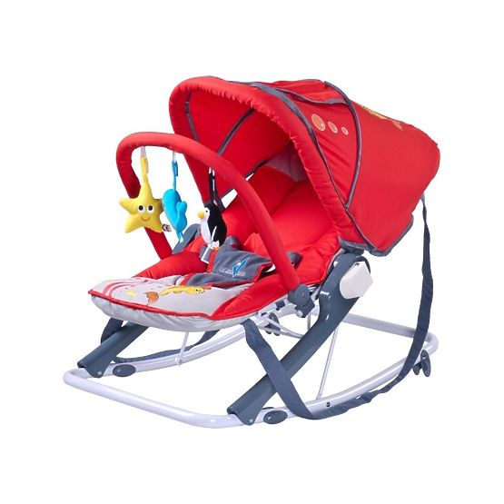 Dětské lehátko CARETERO Aqua red Červená