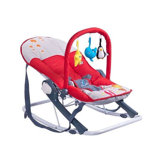 Dětské lehátko CARETERO Aqua red Červená