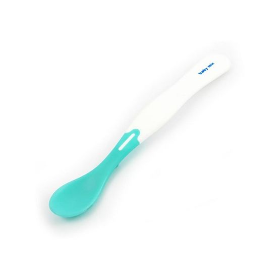 Dětské lžičky měnící barvy Baby Mix bílo modrá 2 ks Bílá