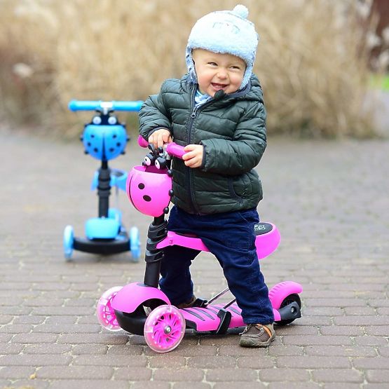 Dětské odrážedlo a koloběžka Beruška - růžové