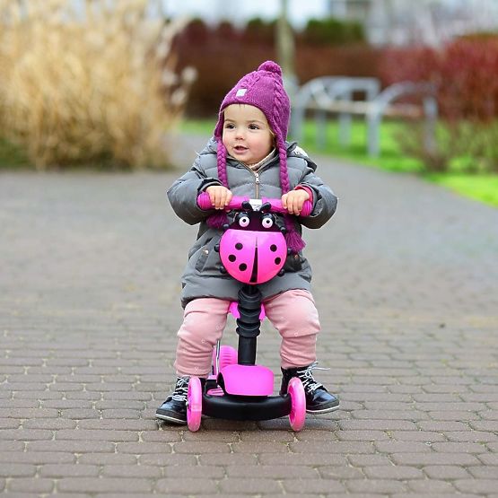 Dětské odrážedlo a koloběžka Beruška - růžové