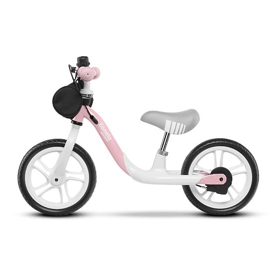 Dětské odrážedlo Arie s ruční brzdou - růžové-šedé