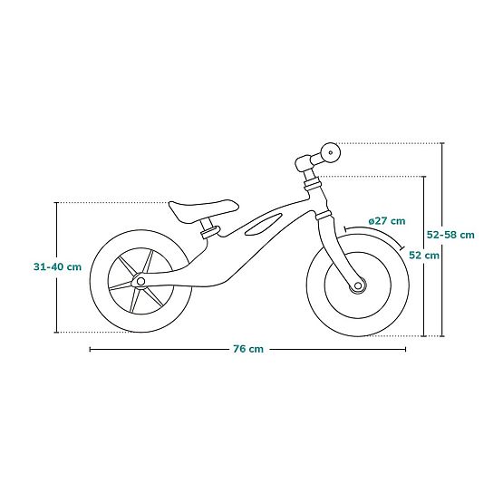 Dětské odrážedlo Arie s ruční brzdou - růžové-šedé