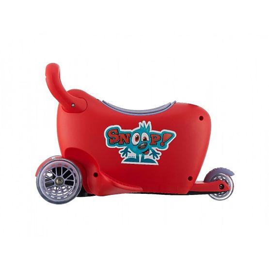Dětské odrážedlo s vodící tyčí Snoop 3v1 Milly Mally red Červená