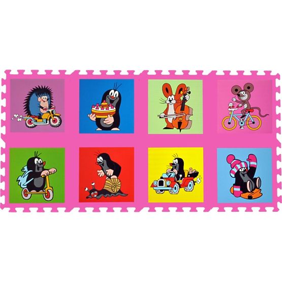 Dětské pěnové puzzle Krtek - růžová