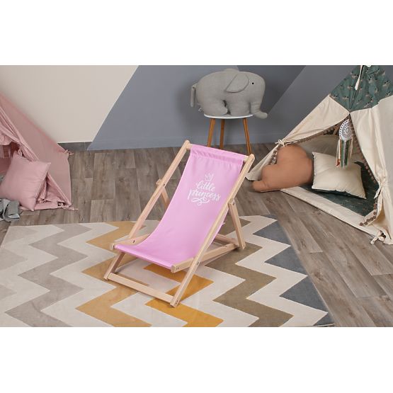 Dětské plážové lehátko Little princess - růžové