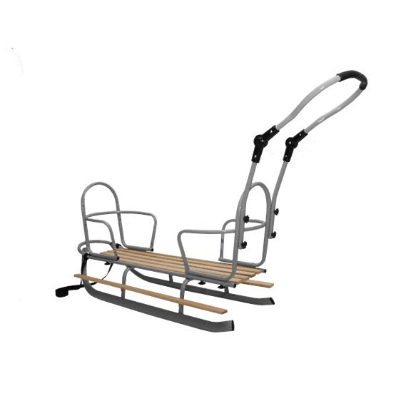 Šedé sáňky pro dvojčata Duo - různé barvy sedátek