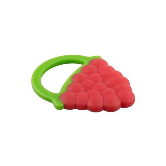 Dětské silikónové kousátko Akuku hrozno červené
