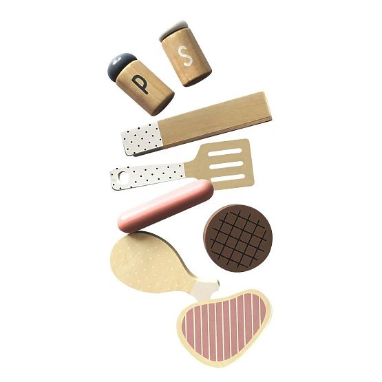 Dětský dřevěný gril s příslušenstvím