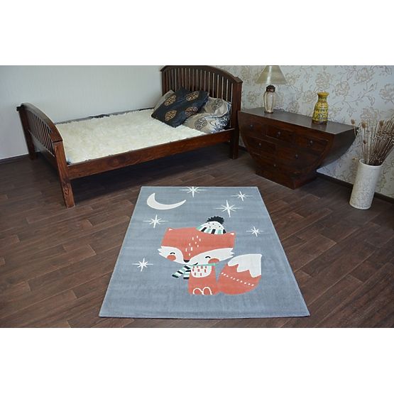 Dětský koberec Fox šedý