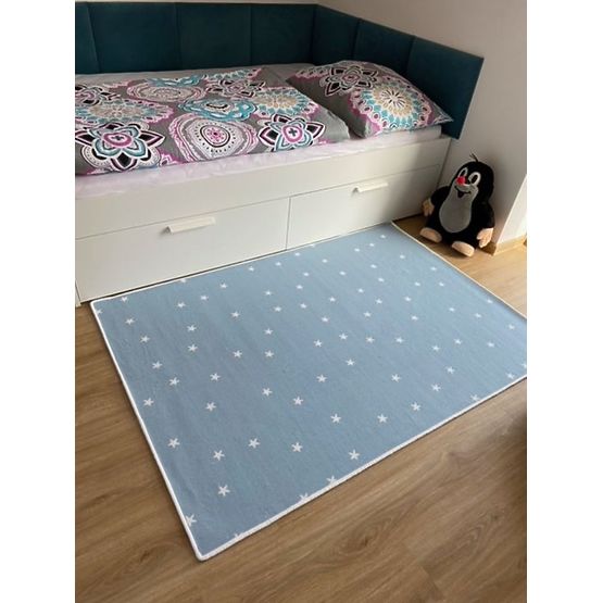 Dětský koberec Hvězdička - modrý