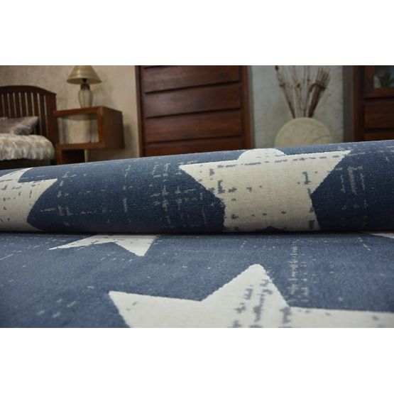 Dětský koberec Hvězdy - modrý