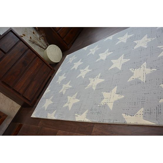 Dětský koberec Hvězdy - šedý