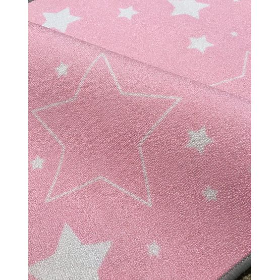 Dětský koberec LOVE YOU STARS růžová/bíla
