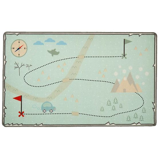 Dětský koberec Mapa pokladů - mátový