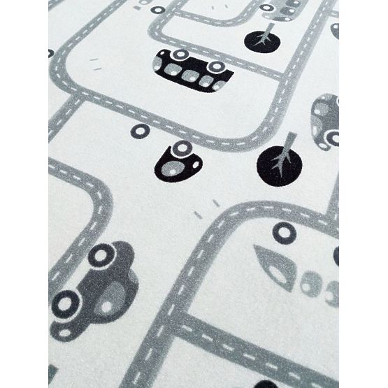 Dětský koberec Milujeme hru - černo-bílý