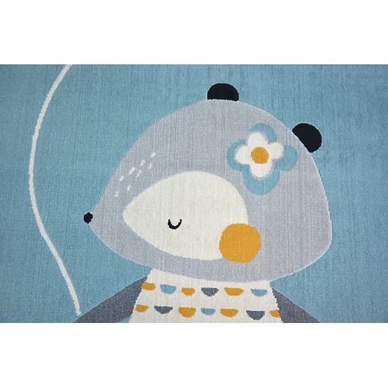 Dětský koberec Myška - modrý