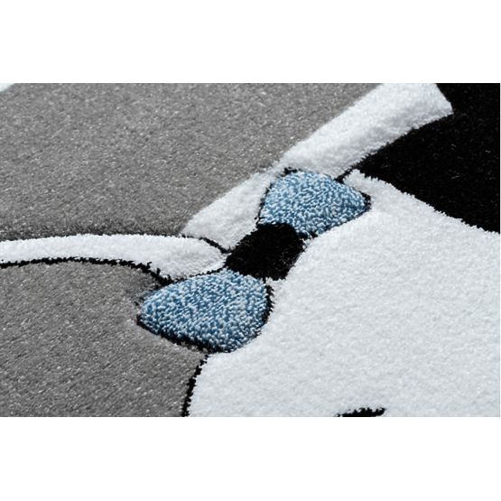 Dětský koberec PETIT - Buldoček - šedo-bílý