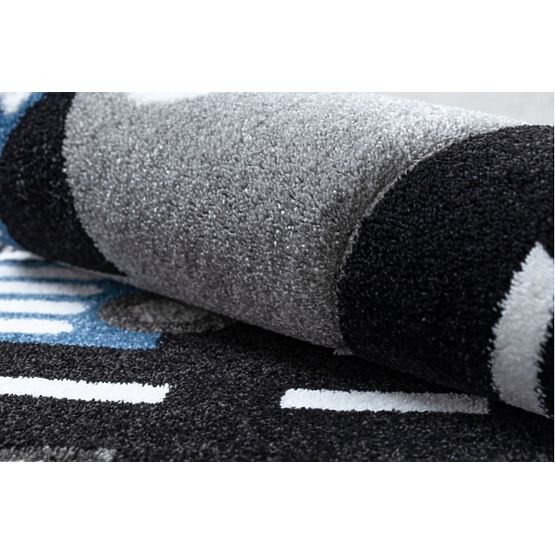 Dětský koberec PETIT - Cesty a silnice - šedý