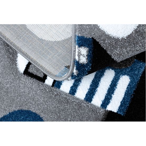 Dětský koberec PETIT - Cesty a silnice - šedý