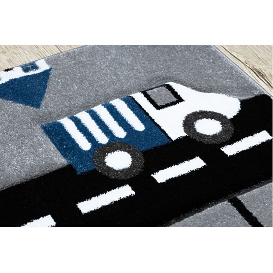 Dětský koberec PETIT - Cesty a silnice - šedý
