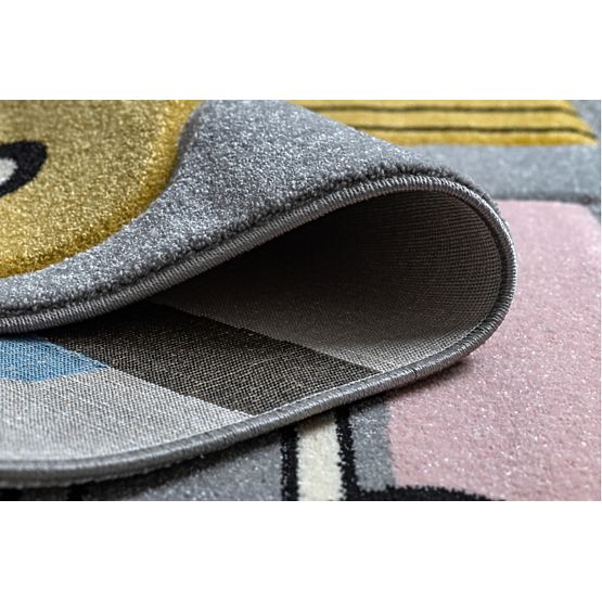 Dětský koberec PETIT - Dopravní prostředky - šedý