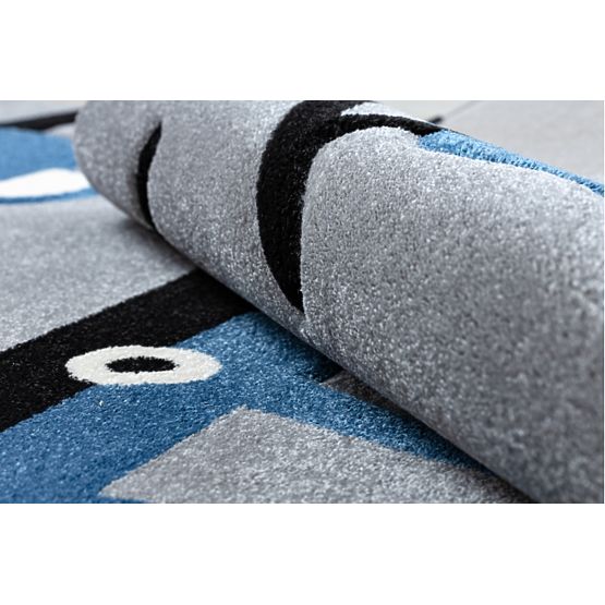 Dětský koberec PETIT - Dopravní prostředky - šedý