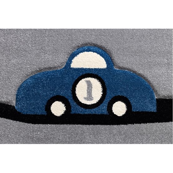 Dětský koberec PETIT - Dopravní prostředky - šedý