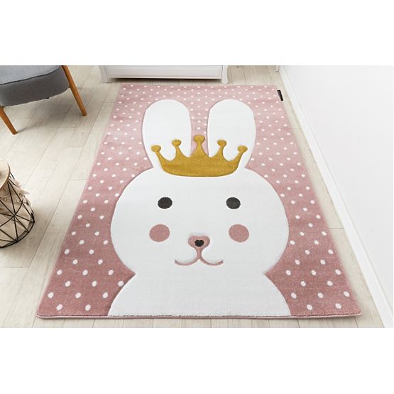 Dětský koberec PETIT - Králíček - růžový