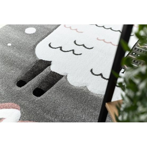 Dětský koberec PETIT - Lama - šedý