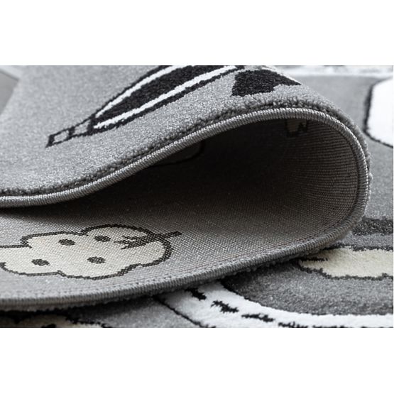 Dětský koberec PETIT - Město a silnice - šedý