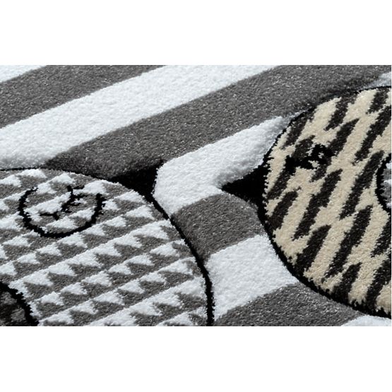 Dětský koberec PETIT - Ptáčci - šedo-bílý