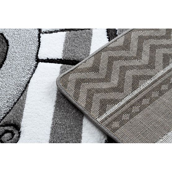 Dětský koberec PETIT - Ptáčci - šedo-bílý