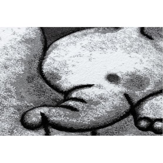 Dětský koberec PETIT - Sloník - šedo-bílý